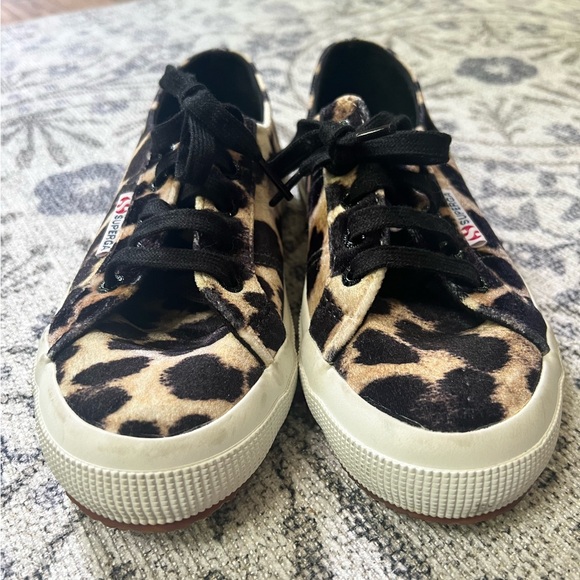 Superga Velvet Leopard Sneakers - Picture 6 of 8